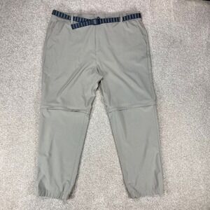 Gerry Convertible Hiking Pants Mens 40x30 Khaki Zip Off Belted Gorpcore outdoor